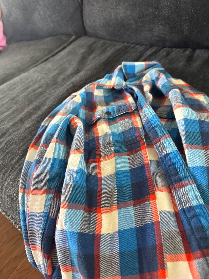 Orange/Blue American Eagle Women-Tops, Small